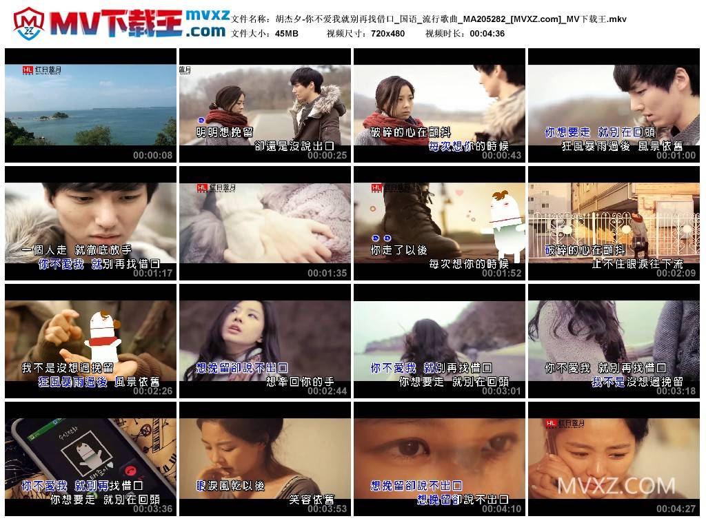胡杰夕-你不爱我就别再找借口_国语_流行歌曲_MA205282